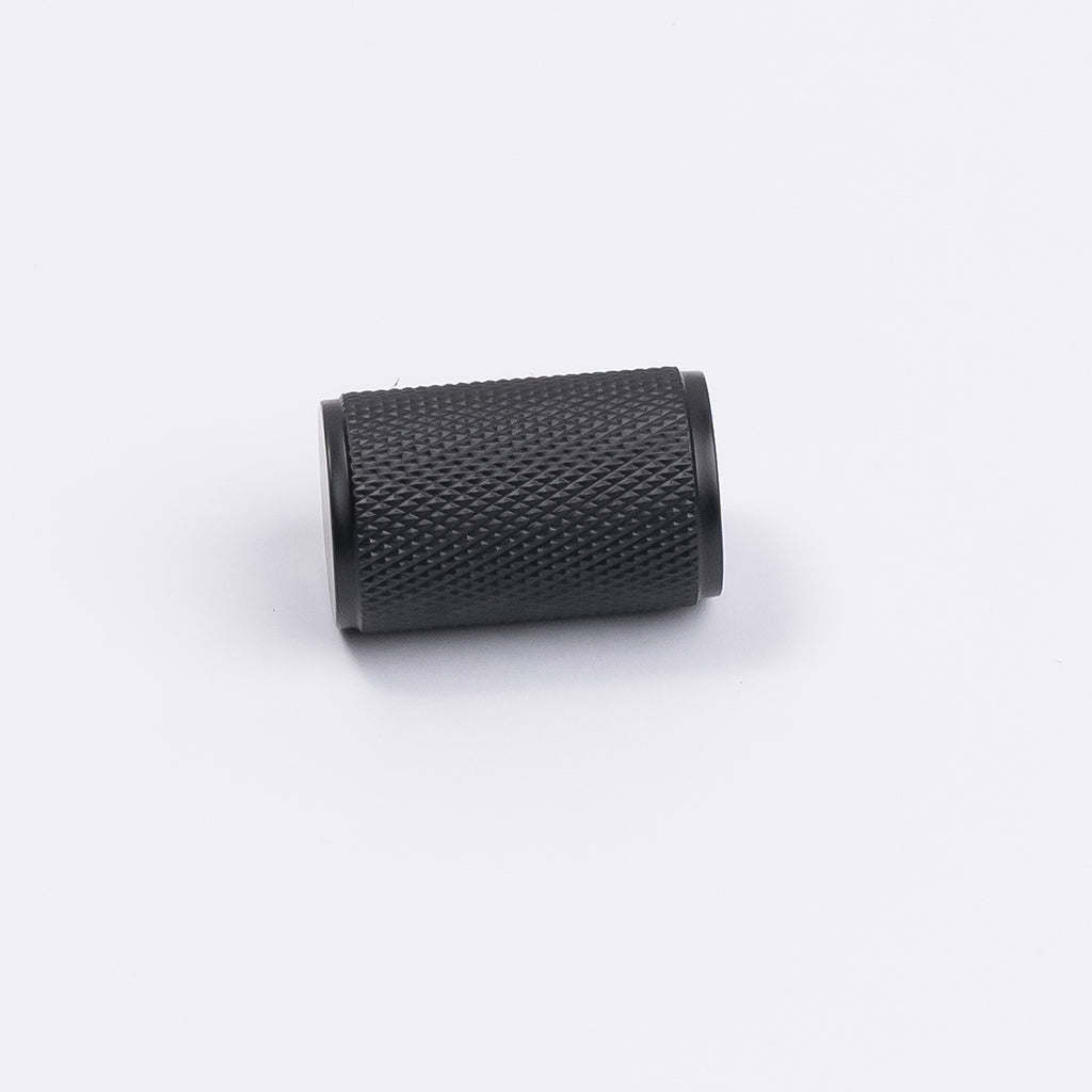 Matt Black Knurled Cabinet Knob - Helena - Manovella