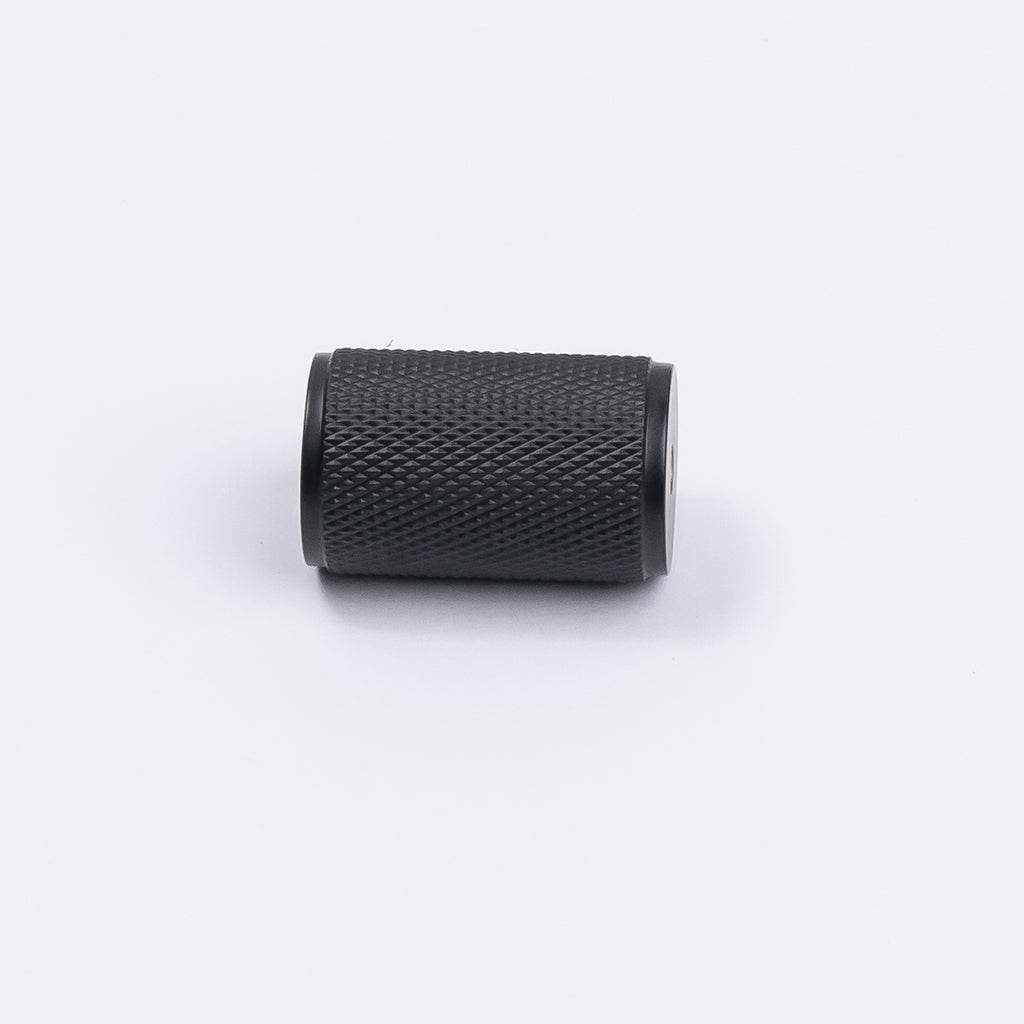 Matt Black Knurled Cabinet Knob - Helena - Manovella