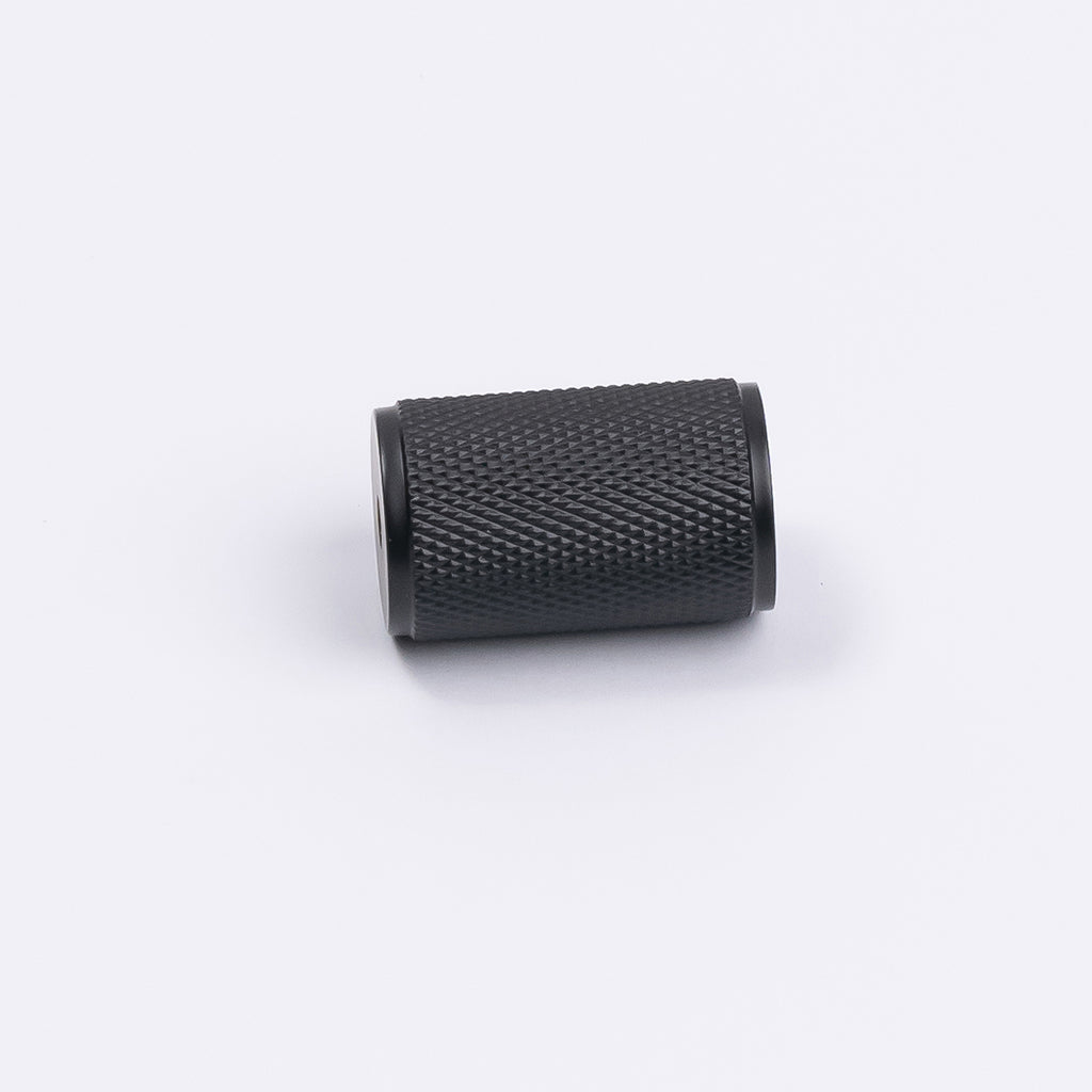 Matt Black Knurled Cabinet Knob - Helena - Manovella