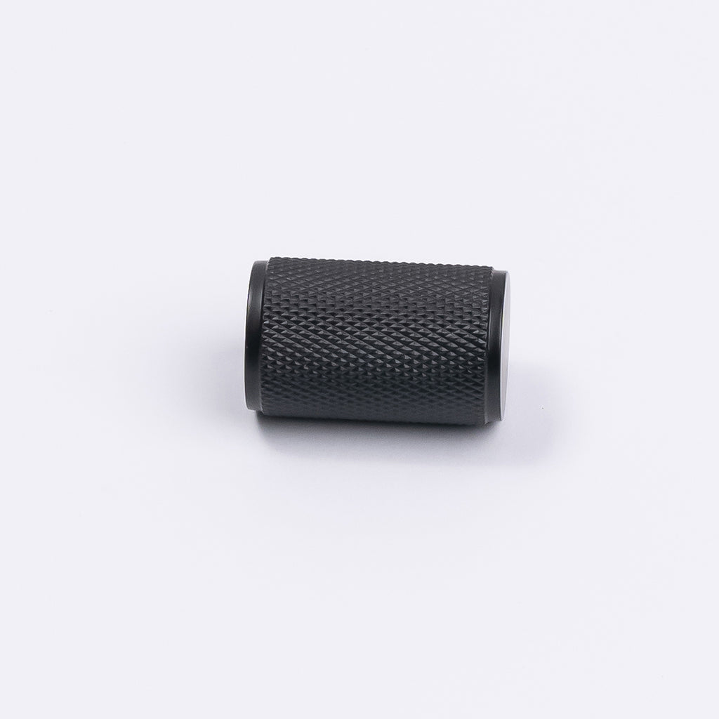 Matt Black Knurled Cabinet Knob - Helena - Manovella