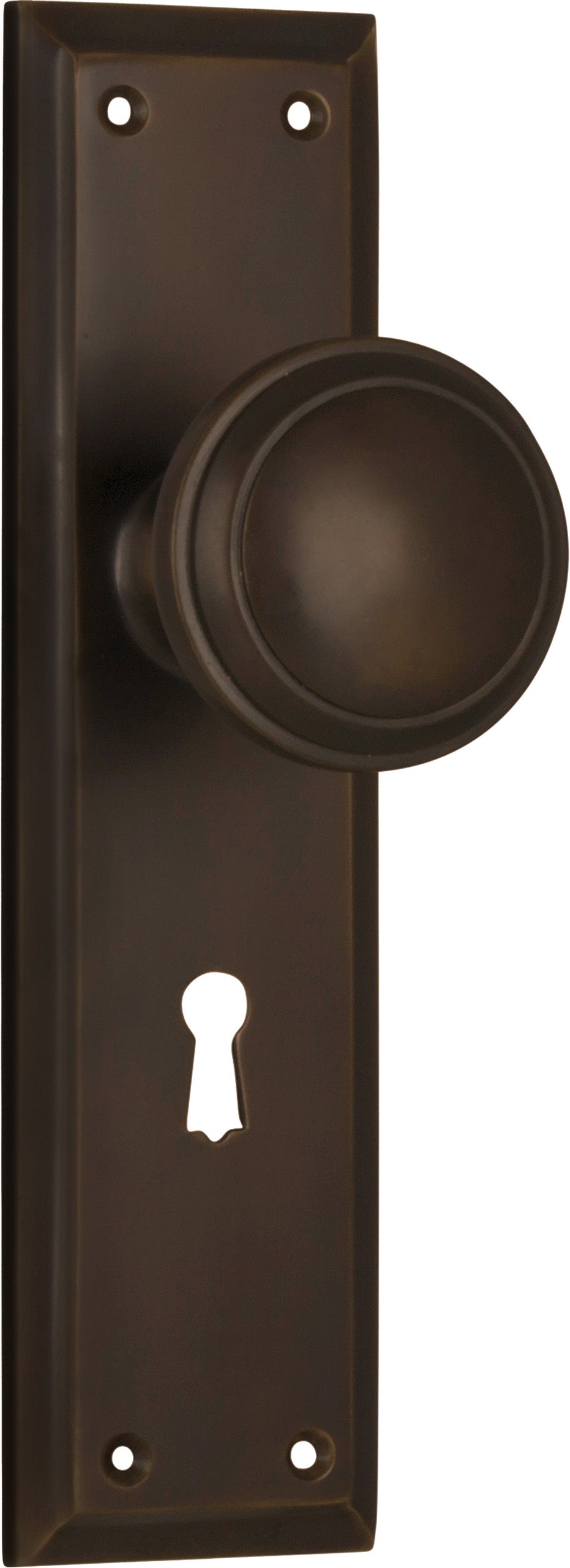 Milton Door Knob - Long Backplate by Tradco