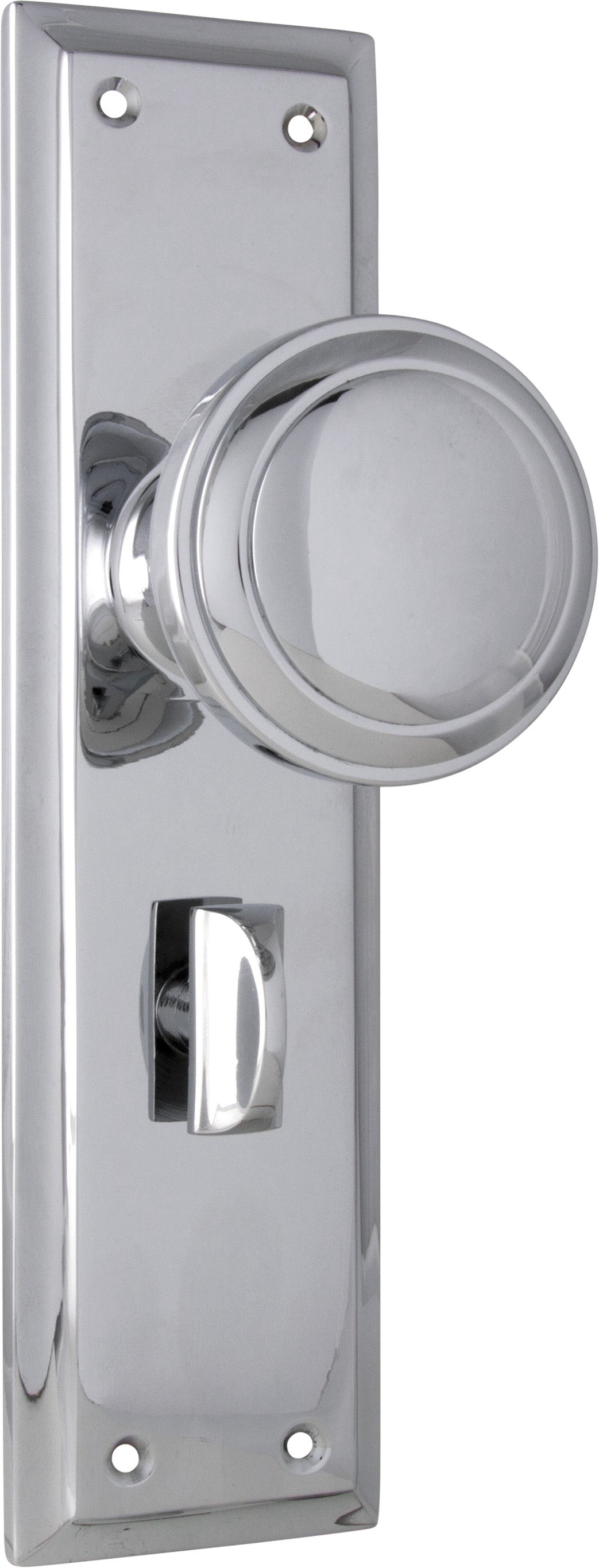 Milton Door Knob - Long Backplate by Tradco