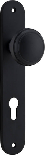 Paddington Knob - Oval Backplate - Entry Point - Iver - Matt Black - Door Knobs