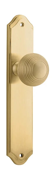 Guildford Knob - Shouldered Backplate - Entry Point - Iver - Brushed Brass - Door Knobs