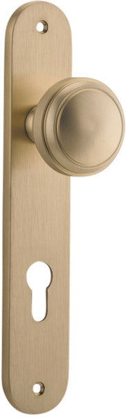 Paddington Knob - Oval Backplate - Entry Point - Iver - Brushed Brass - Door Knobs