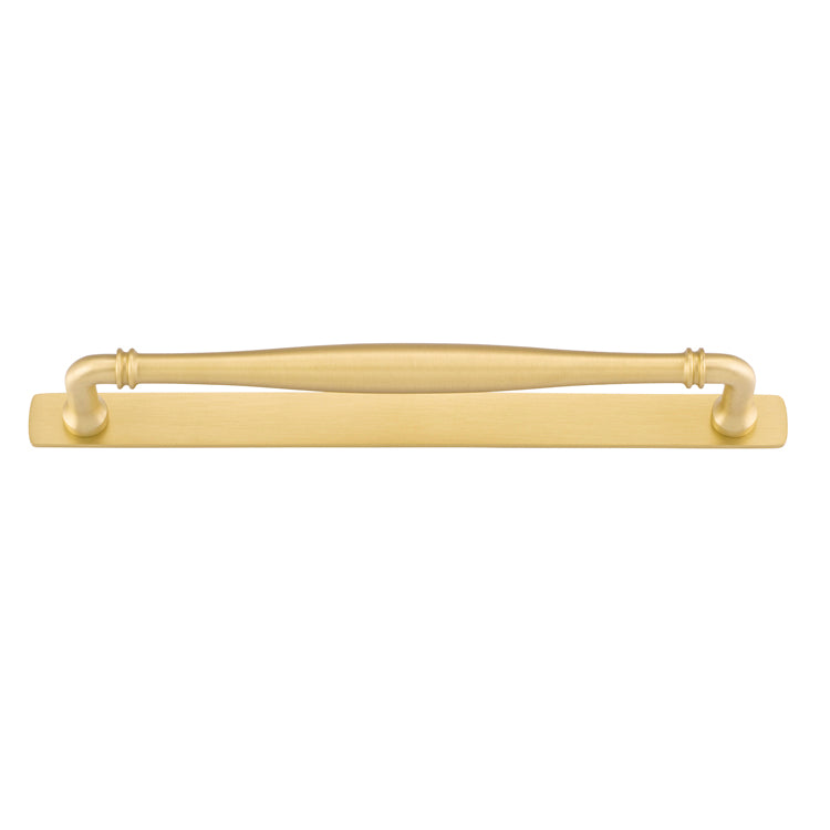 Sarlat Cabinet Pull with Backplate - Entry Point - Iver - Brushed Gold PVD - Cabinet Pulls