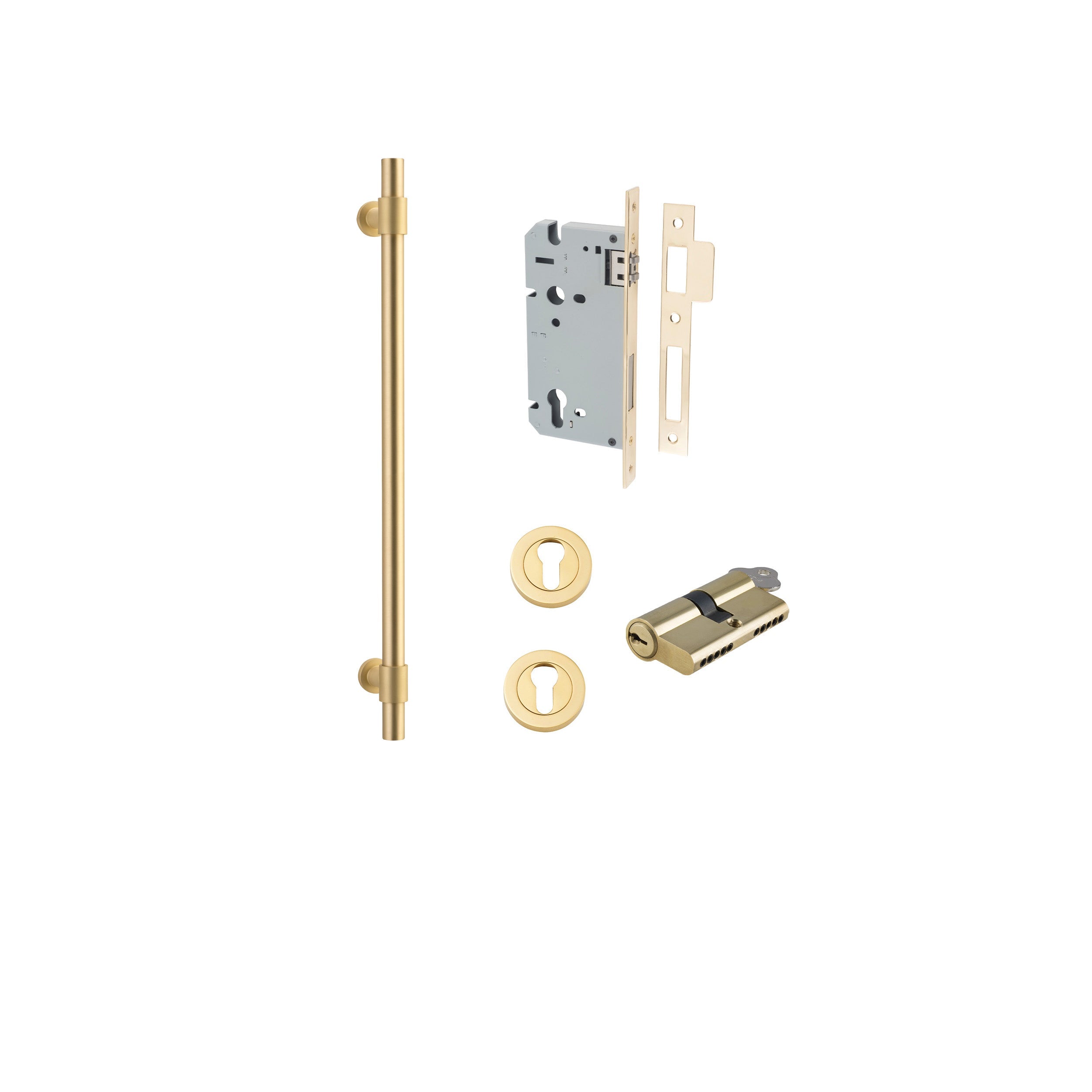 Helsinki Pull Handle - Entry Point - Iver - Brushed Gold PVD - Pull Handles