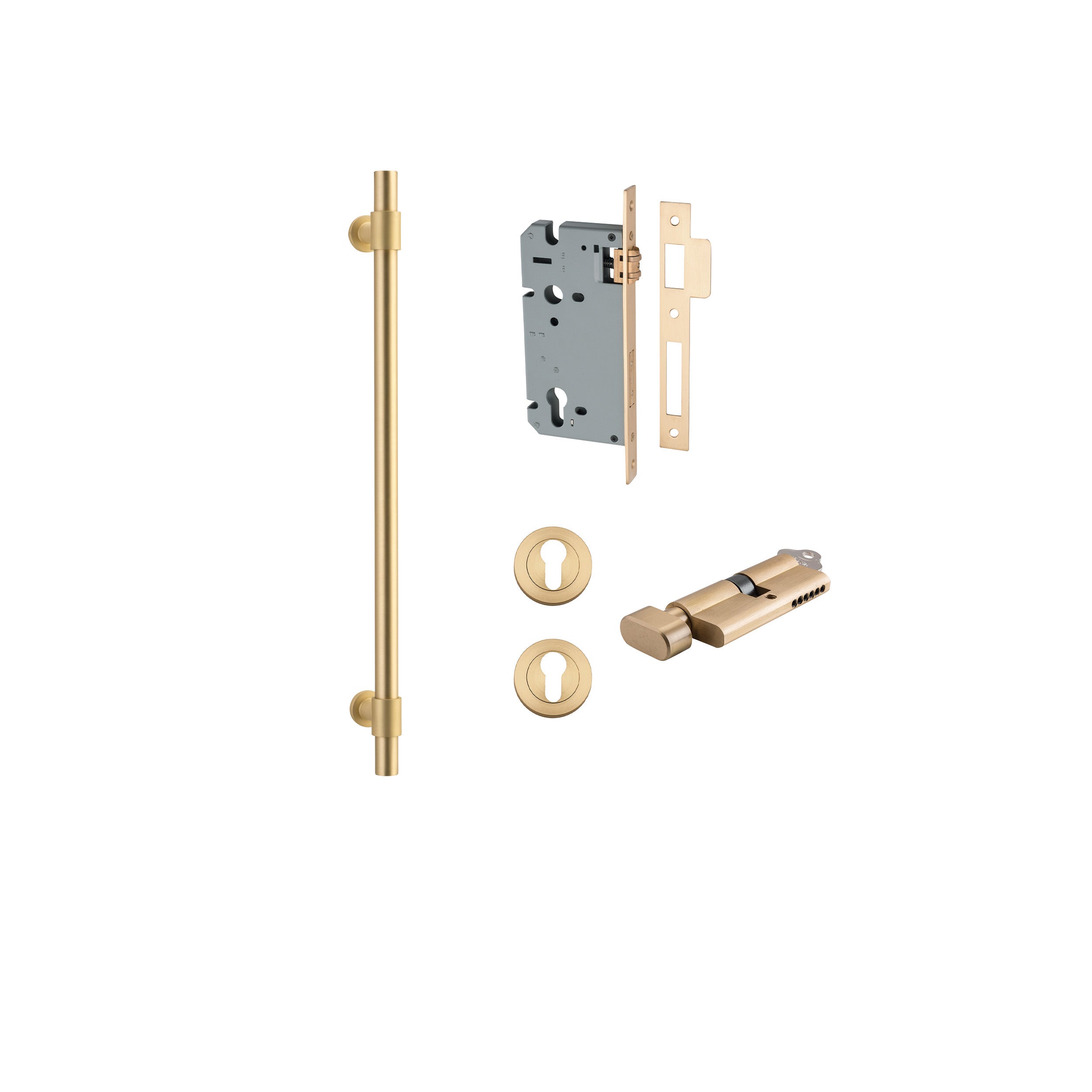 Helsinki Pull Handle - Entry Point - Iver - Brushed Gold PVD - Pull Handles