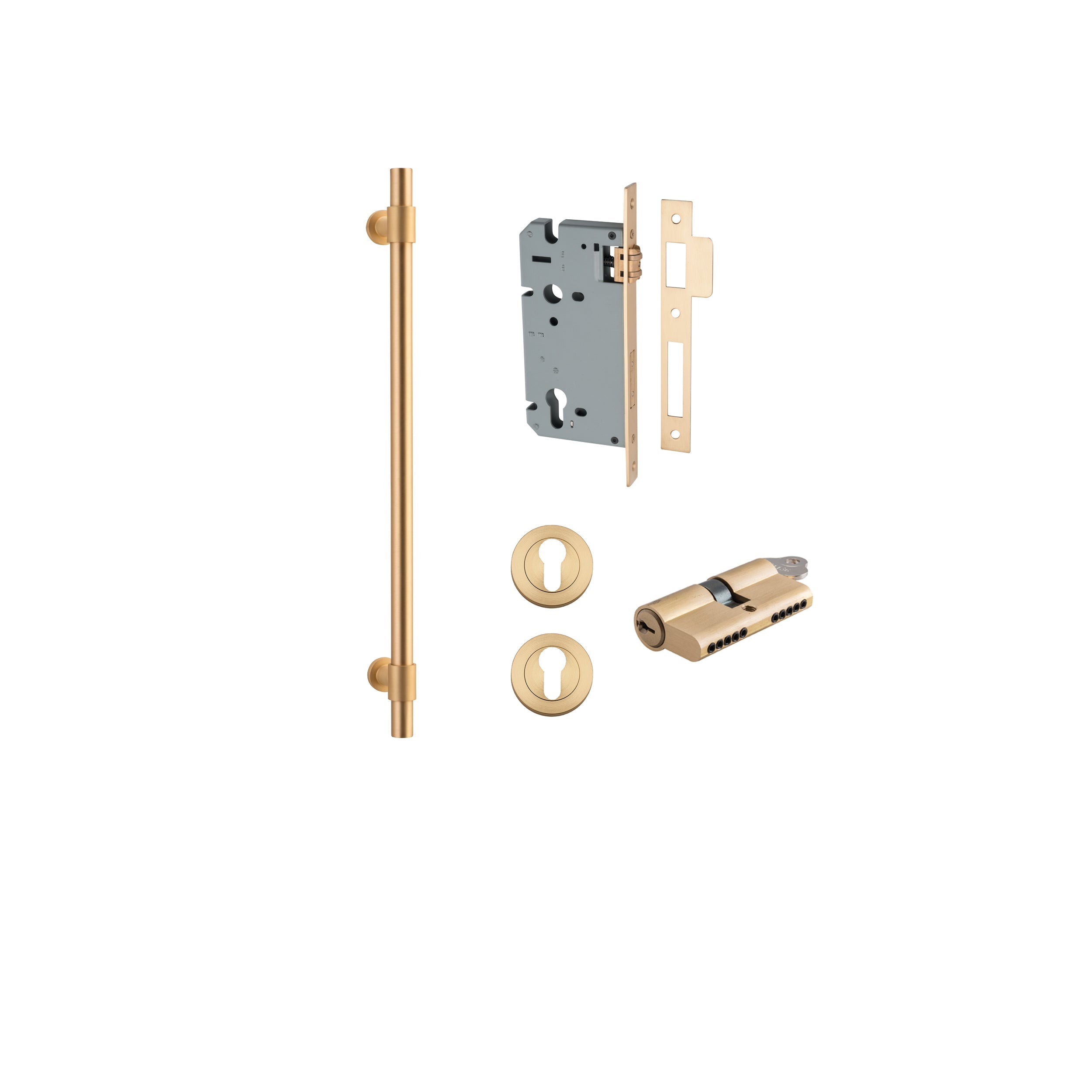 Helsinki Pull Handle - Entry Point - Iver - Brushed Brass - Pull Handles