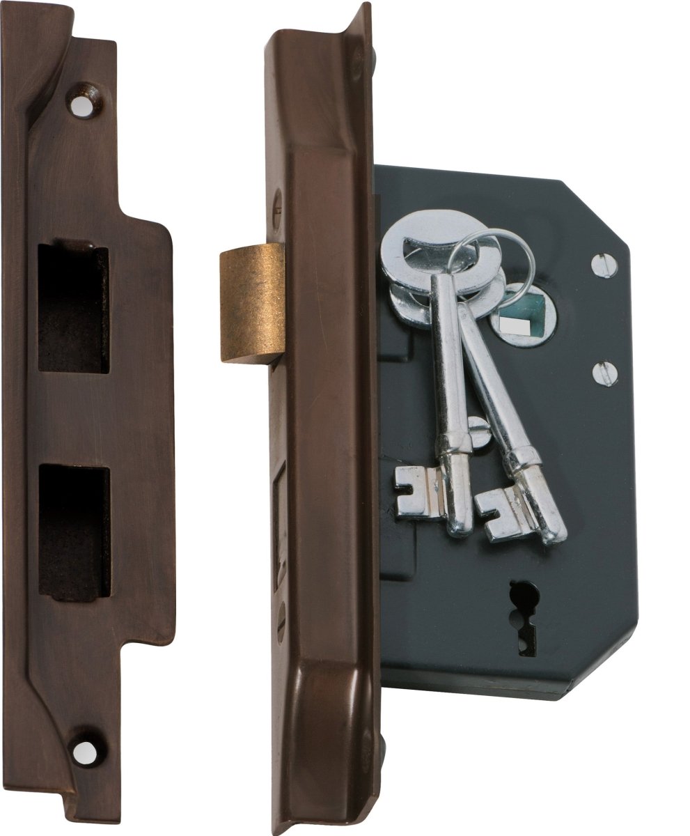 3 Lever Rebated Mortice Lock by Tradco - Entry - Point - 2205 - Tradco