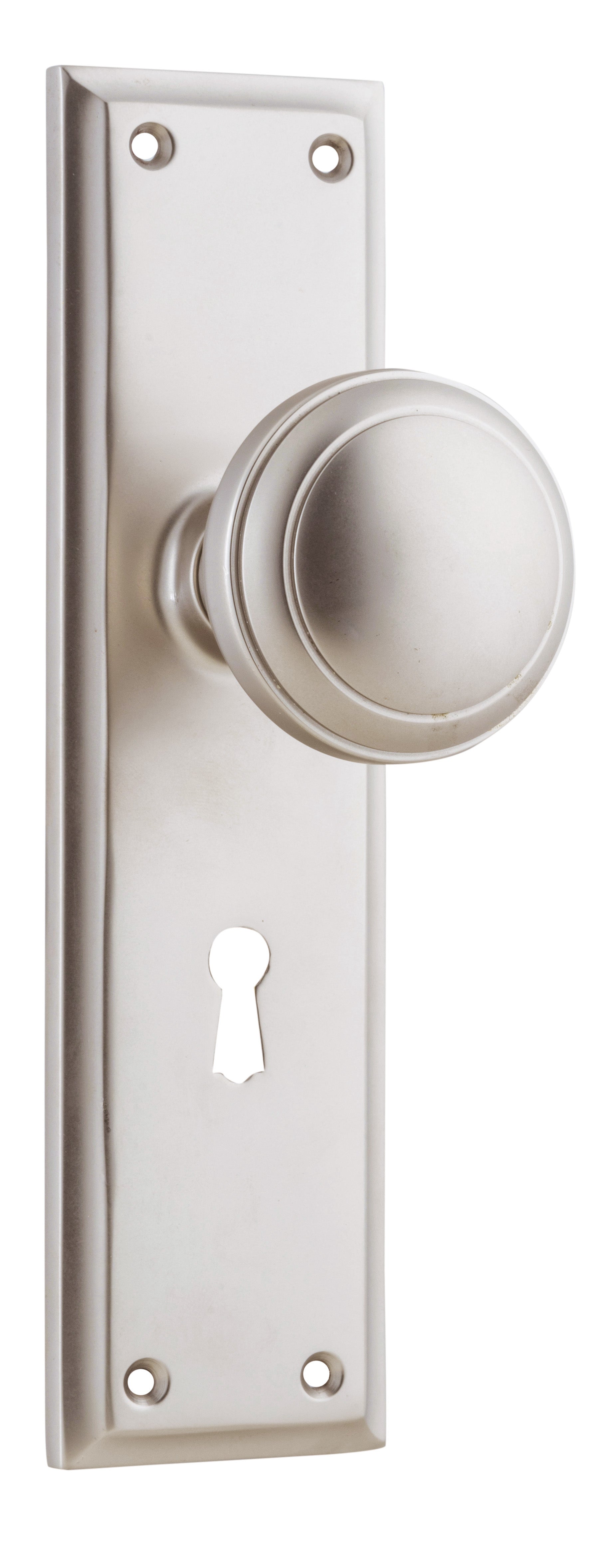 Milton Door Knob - Long Backplate by Tradco