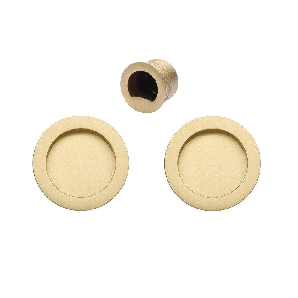 Visca Round Flush Passage Kit - Satin Brass By Zanda