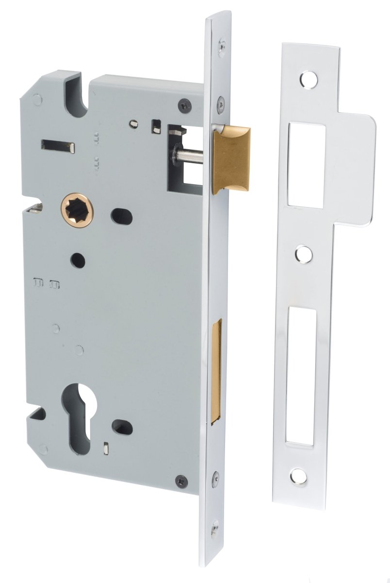 85mm Euro Mortice Locks - Entry Point - Iver - Polished Chrome - External Locks