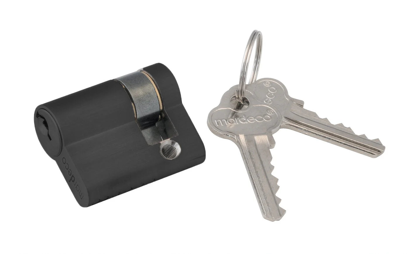 M Series Flush Pull Lock Set By Mardeco - Matt Black