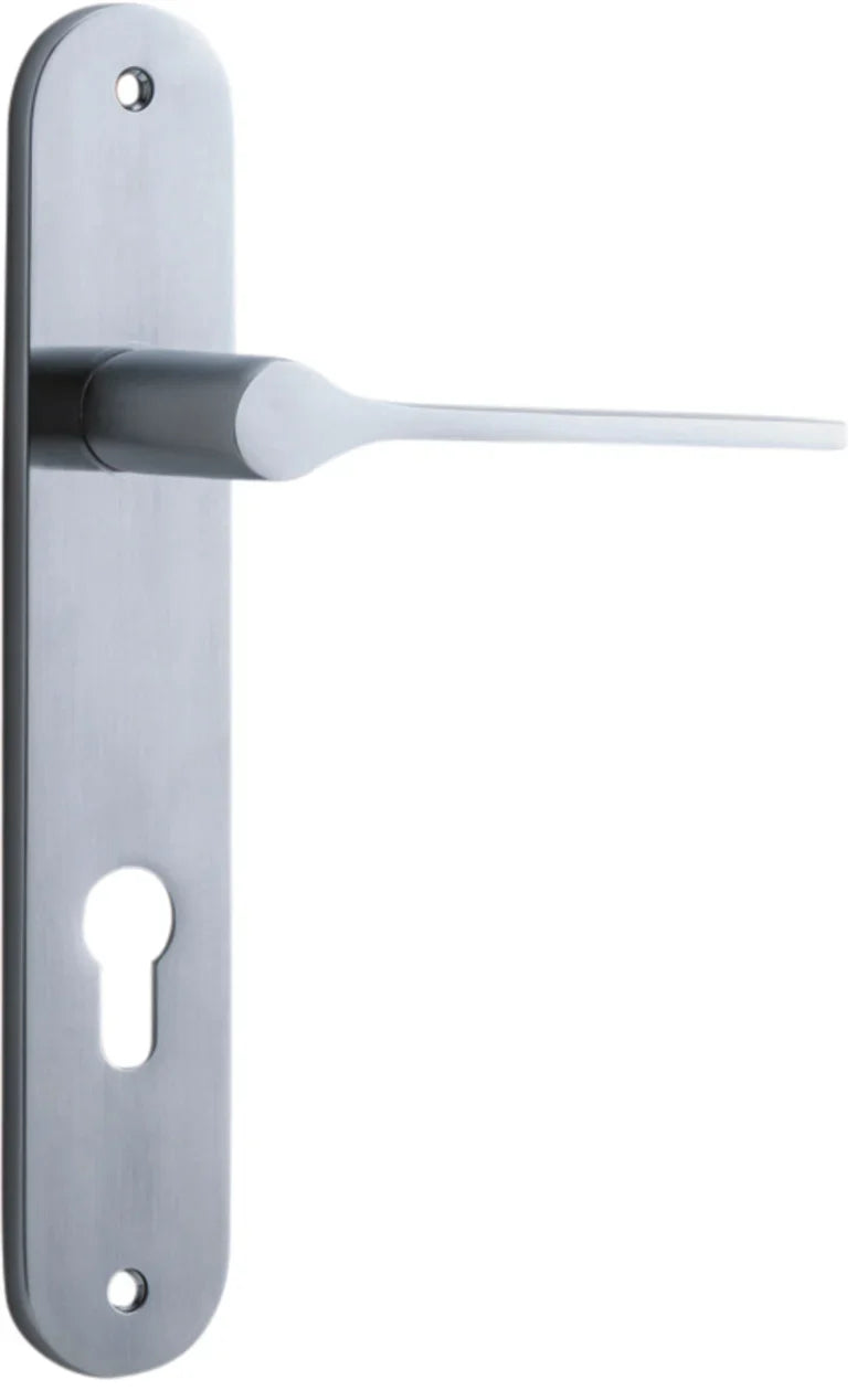 Como Lever - Oval Backplate - Ella Grace - Iver - Brushed Chrome - Door Levers