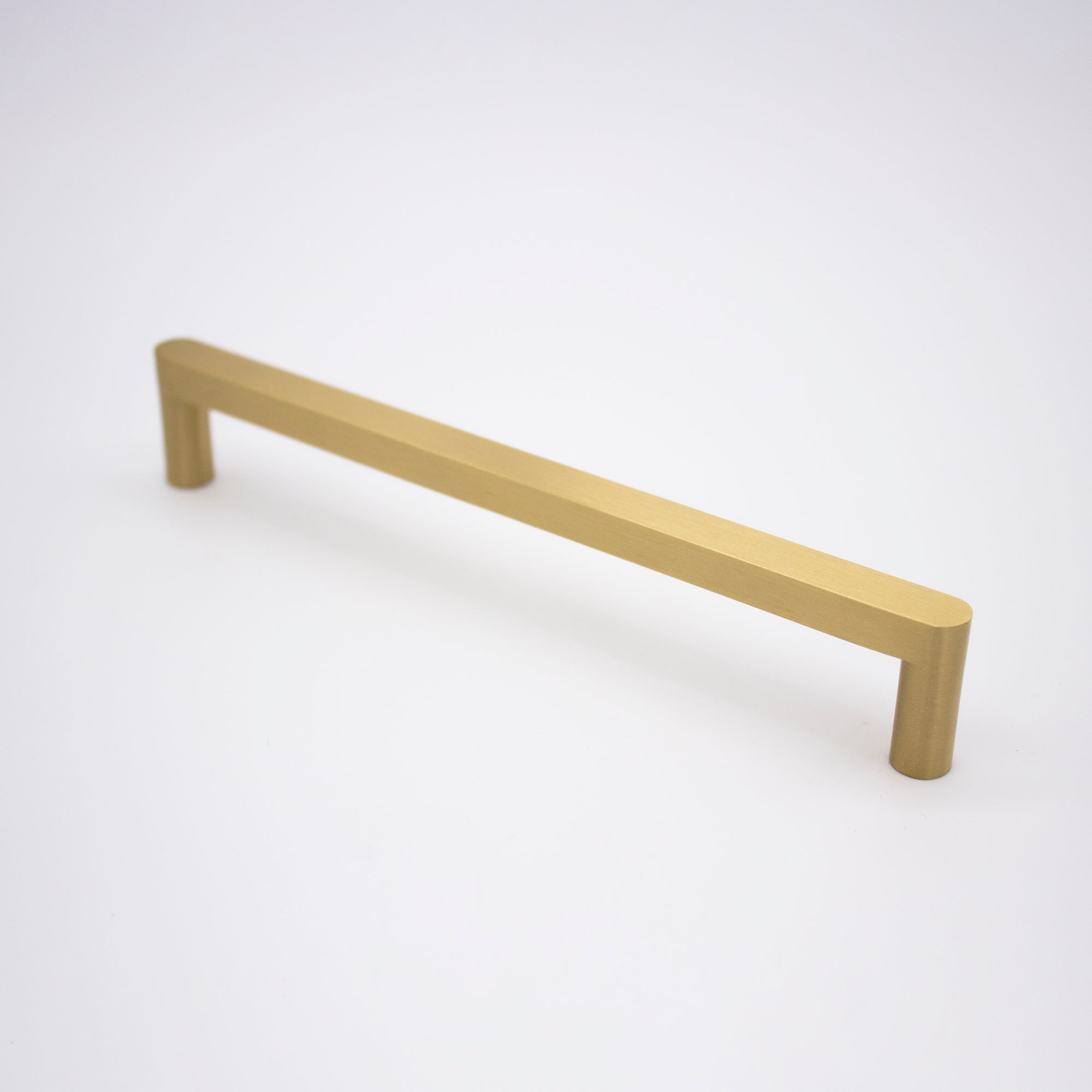 Brushed Brass Straight Profile Cabinet Pull - Clio - Manovella