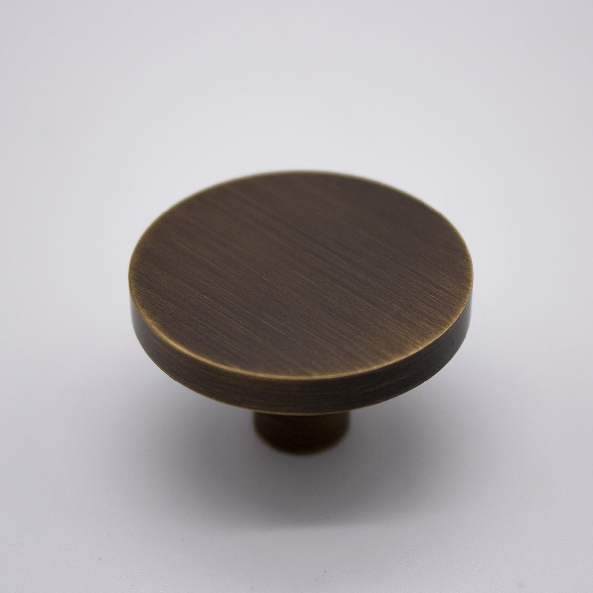 Aged Brass Round Profile Cabinet Knob - Olivia - Manovella