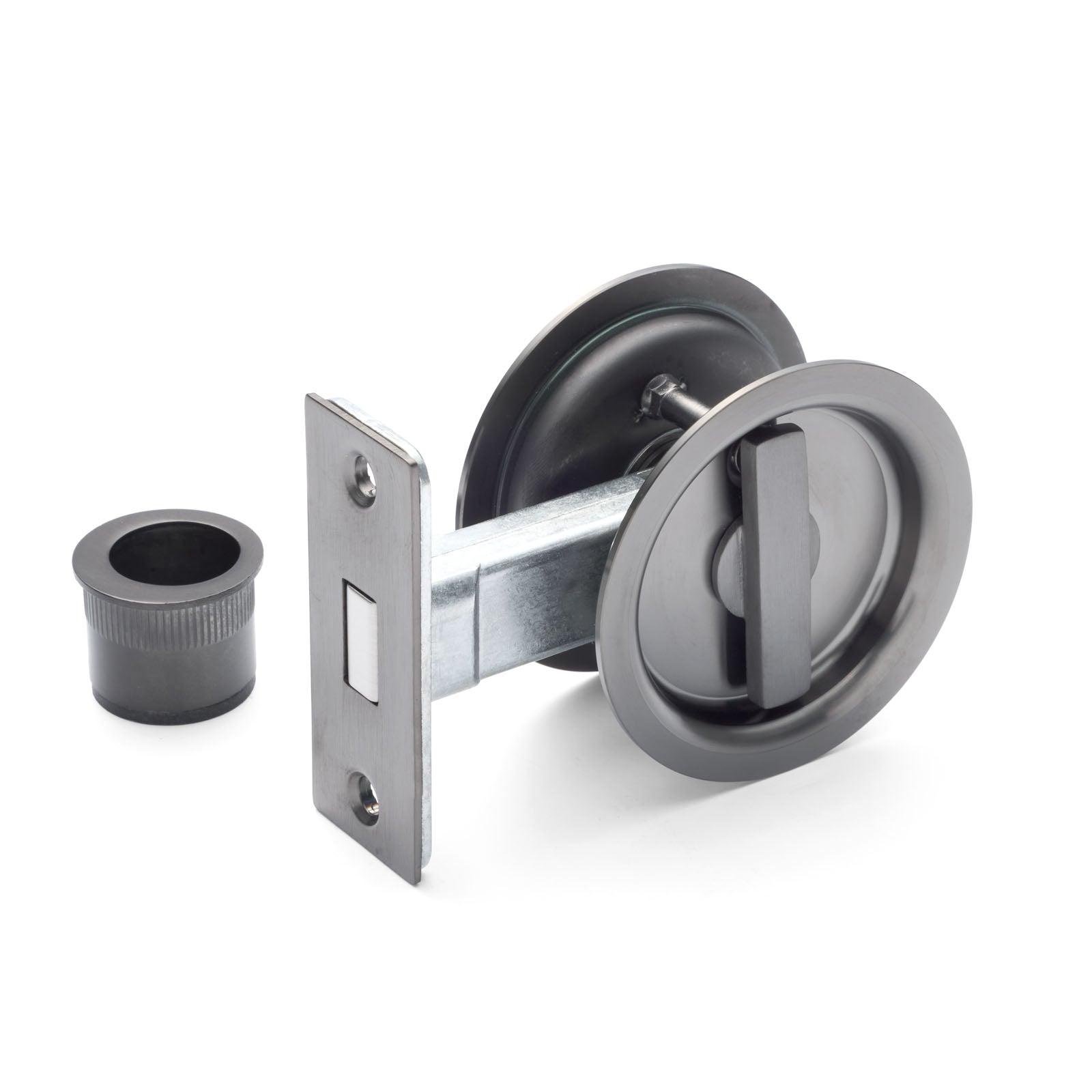 Gunmetal Round Sliding Cavity Privacy Lock