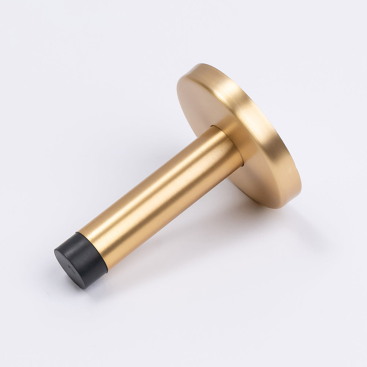 Satin Brass Wall Mounted Straight Door Stop - Manovella