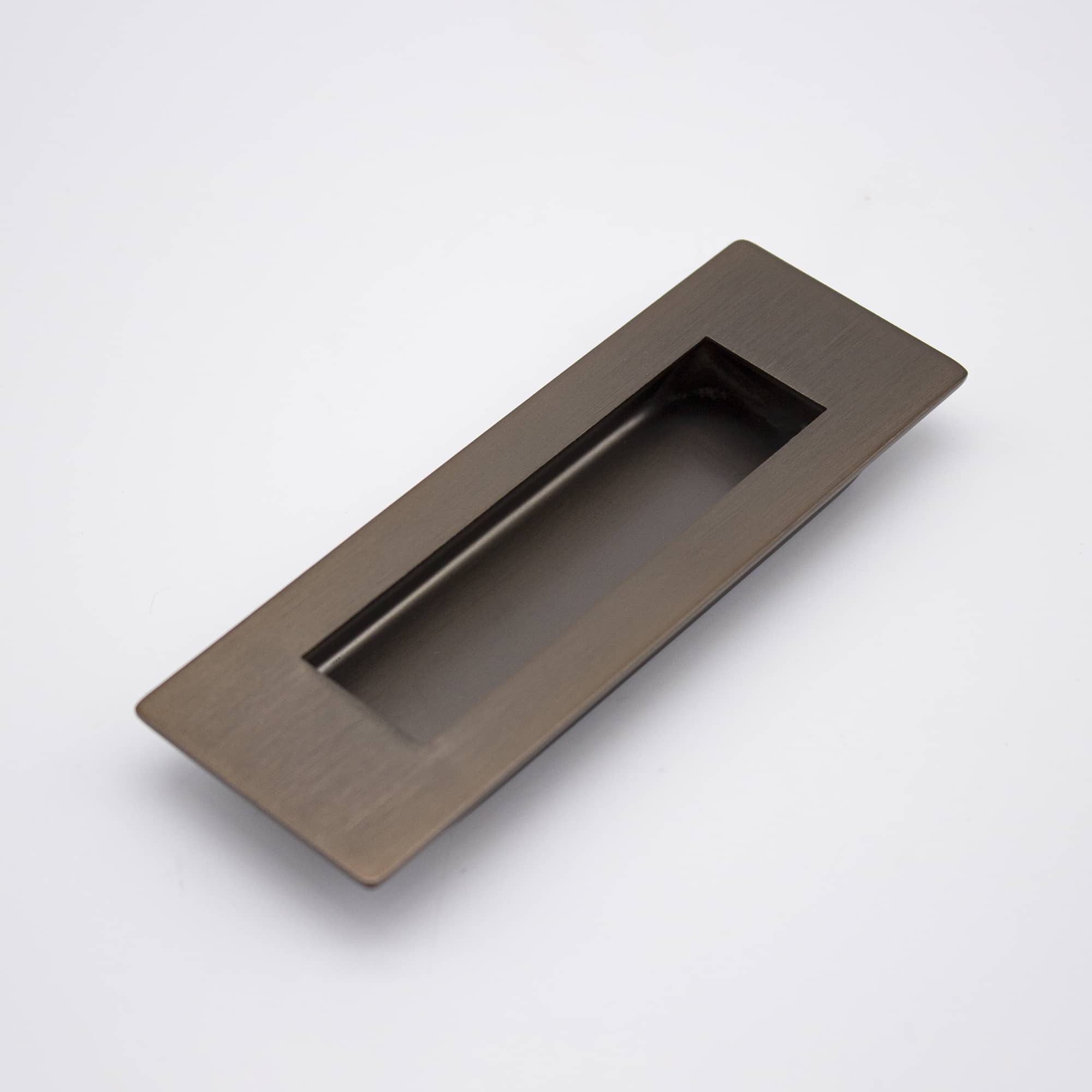 Aged Brass Sliding Door Flush Pull 120mm x 40mm - Manovella