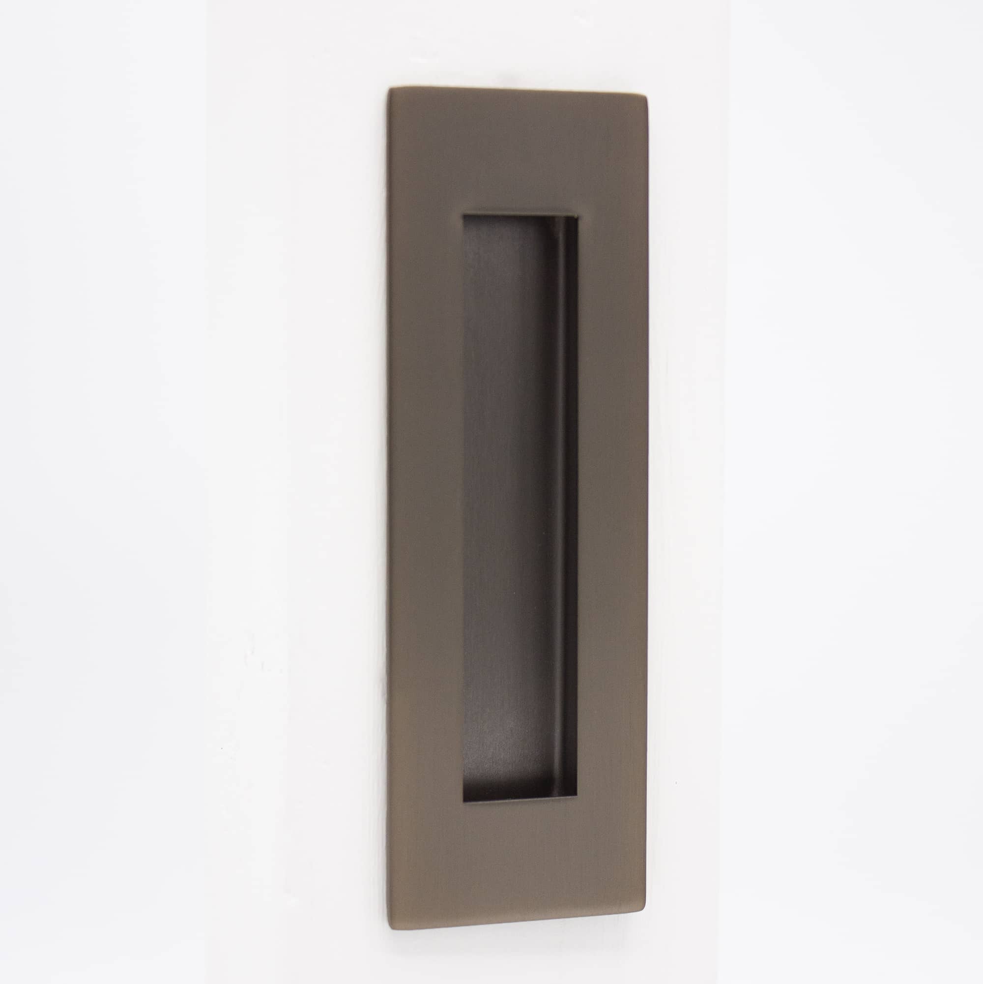 Aged Brass Sliding Door Flush Pull 150mm x 50mm - Manovella