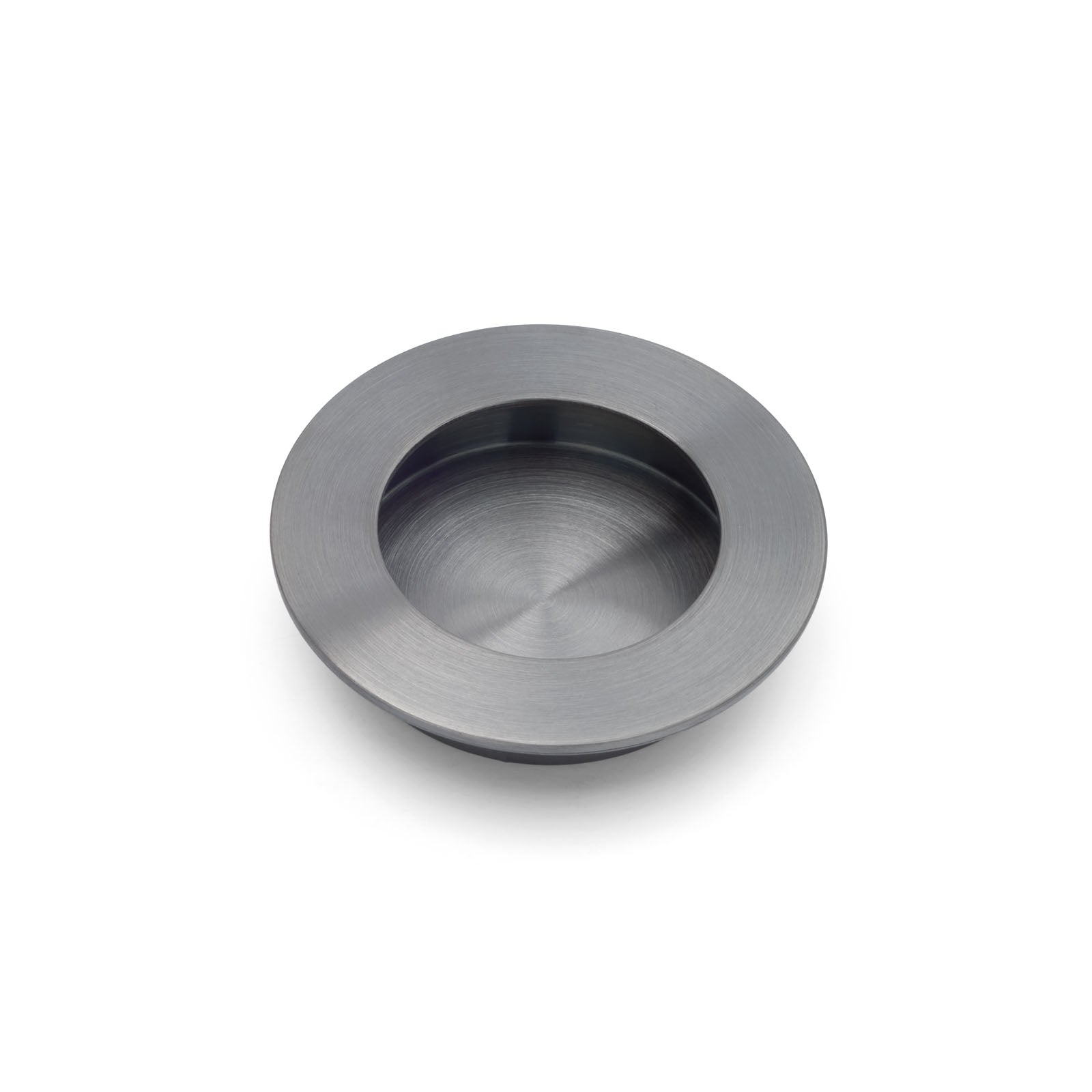 Gunmetal Sliding Door Round Flush Pull 65mm