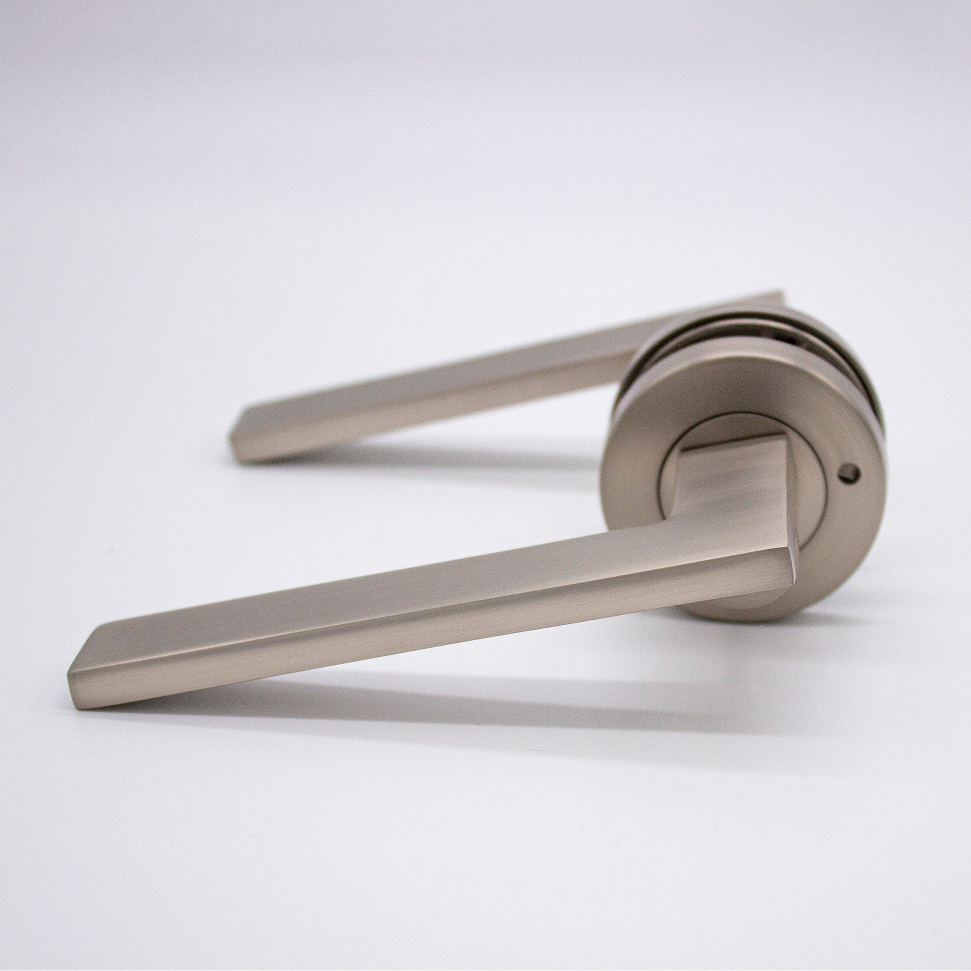 Brushed Nickel Privacy Door Handle - Hamilton - Manovella