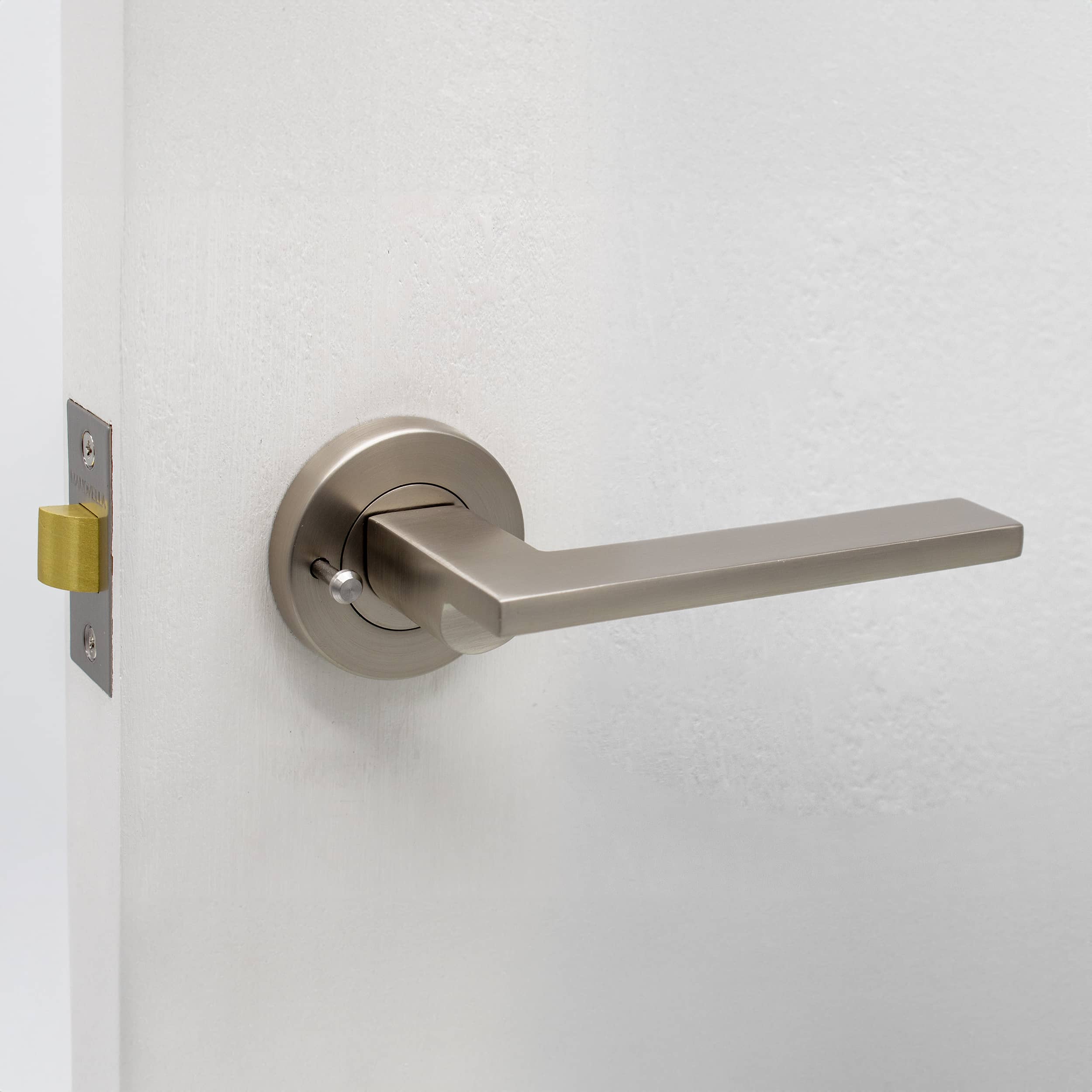 Brushed Nickel Privacy Door Handle - Hamilton - Manovella