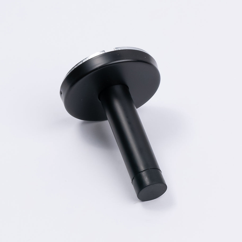 Matt Black Wall Mounted Straight Door Stop - Manovella