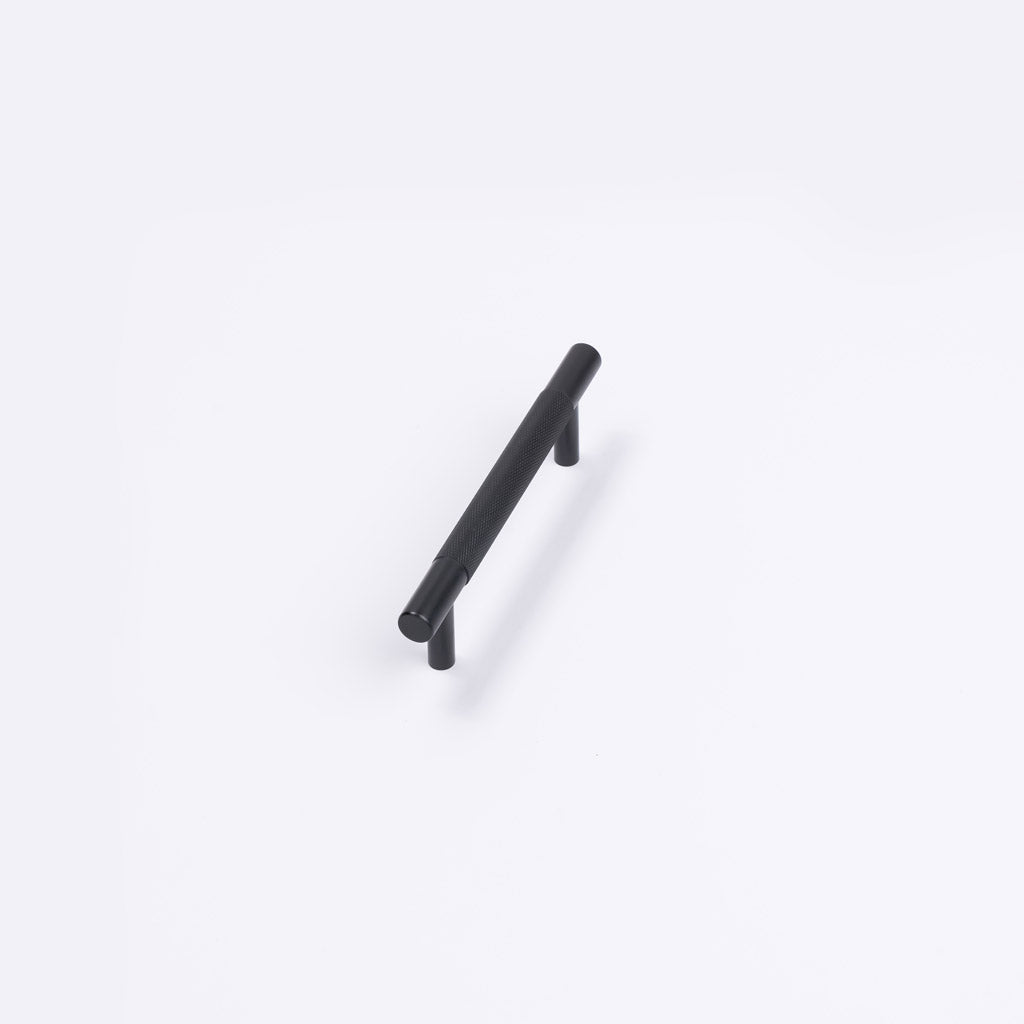 Matt Black Knurled Drawer Pull - Charmian - Manovella