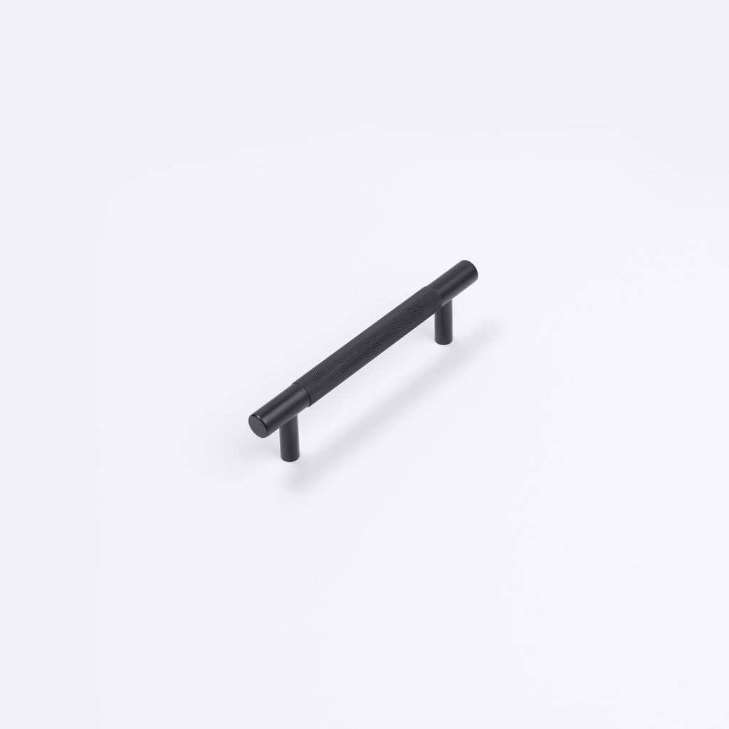 Matt Black Knurled Drawer Pull - Charmian - Manovella