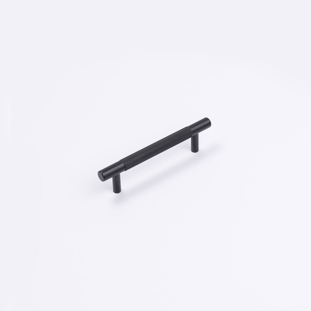 Matt Black Knurled Drawer Pull - Charmian - Manovella