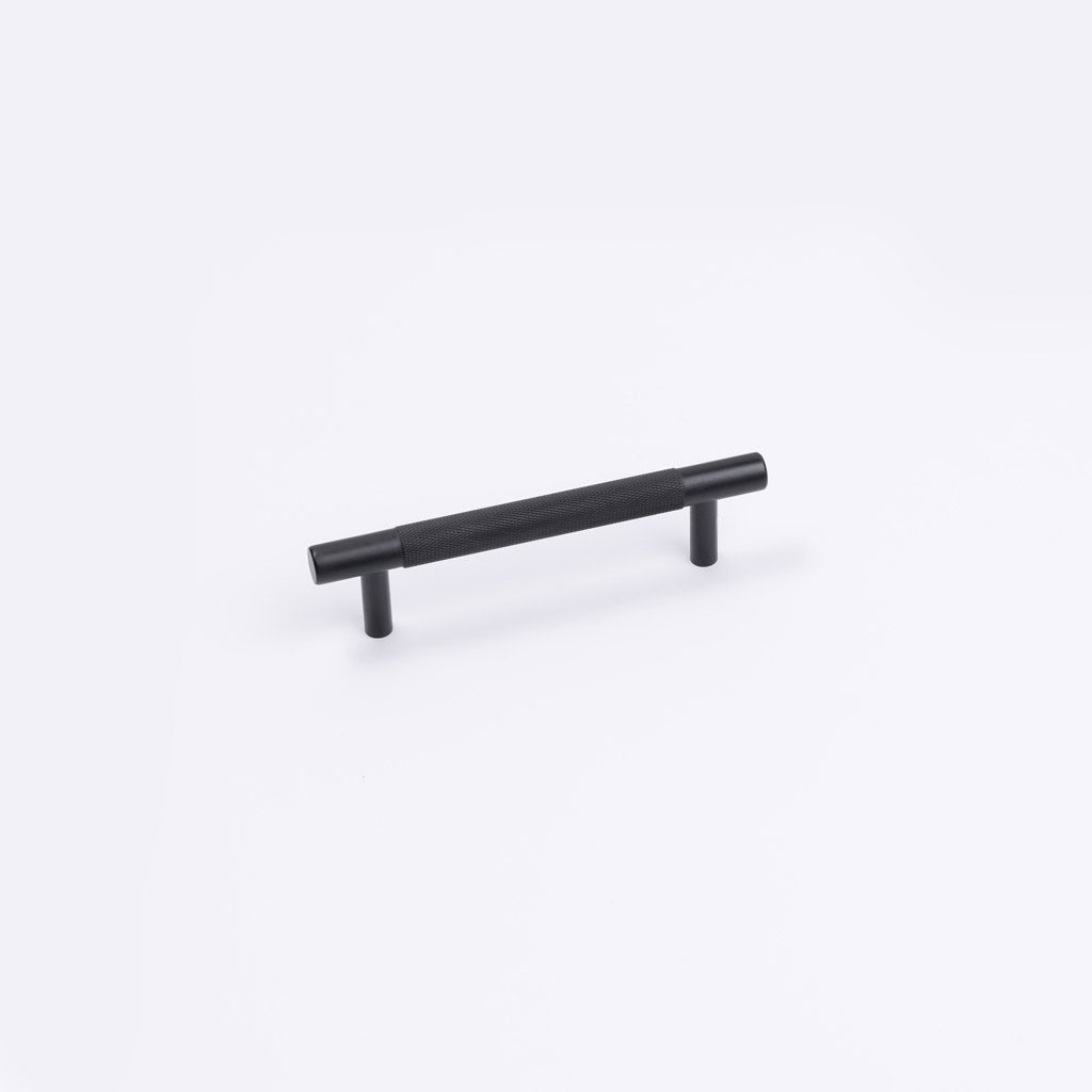 Matt Black Knurled Drawer Pull - Charmian - Manovella