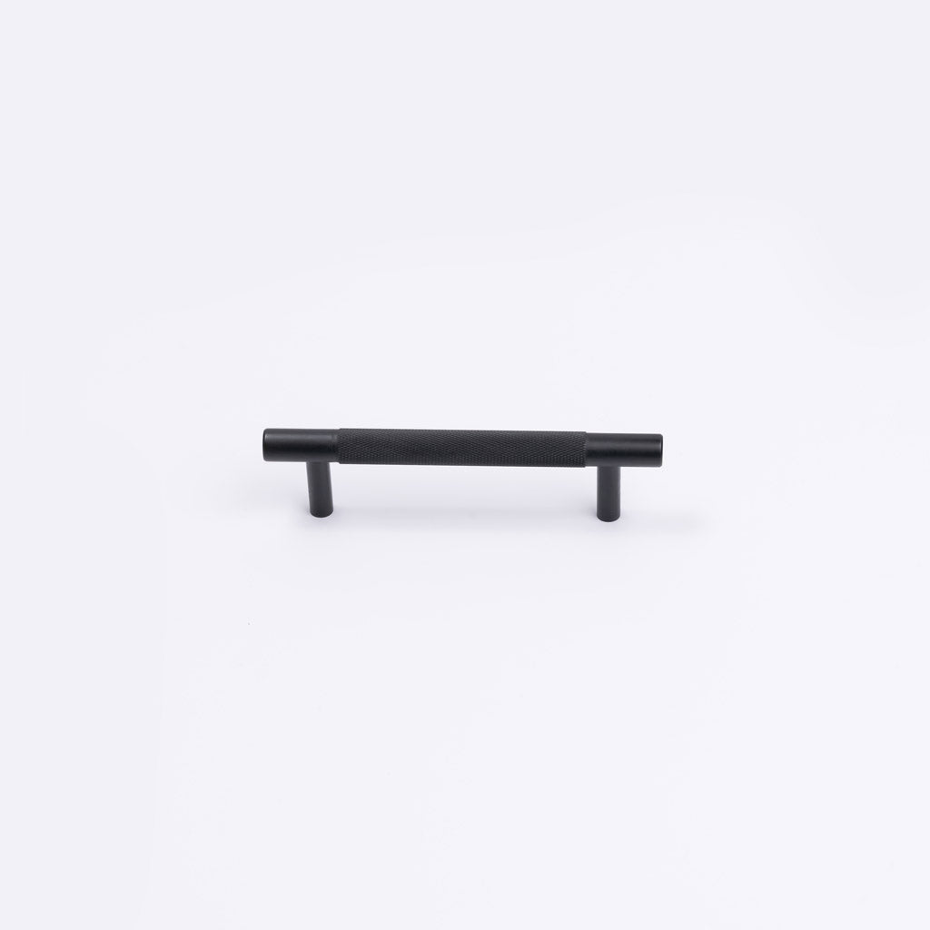 Matt Black Knurled Drawer Pull - Charmian - Manovella