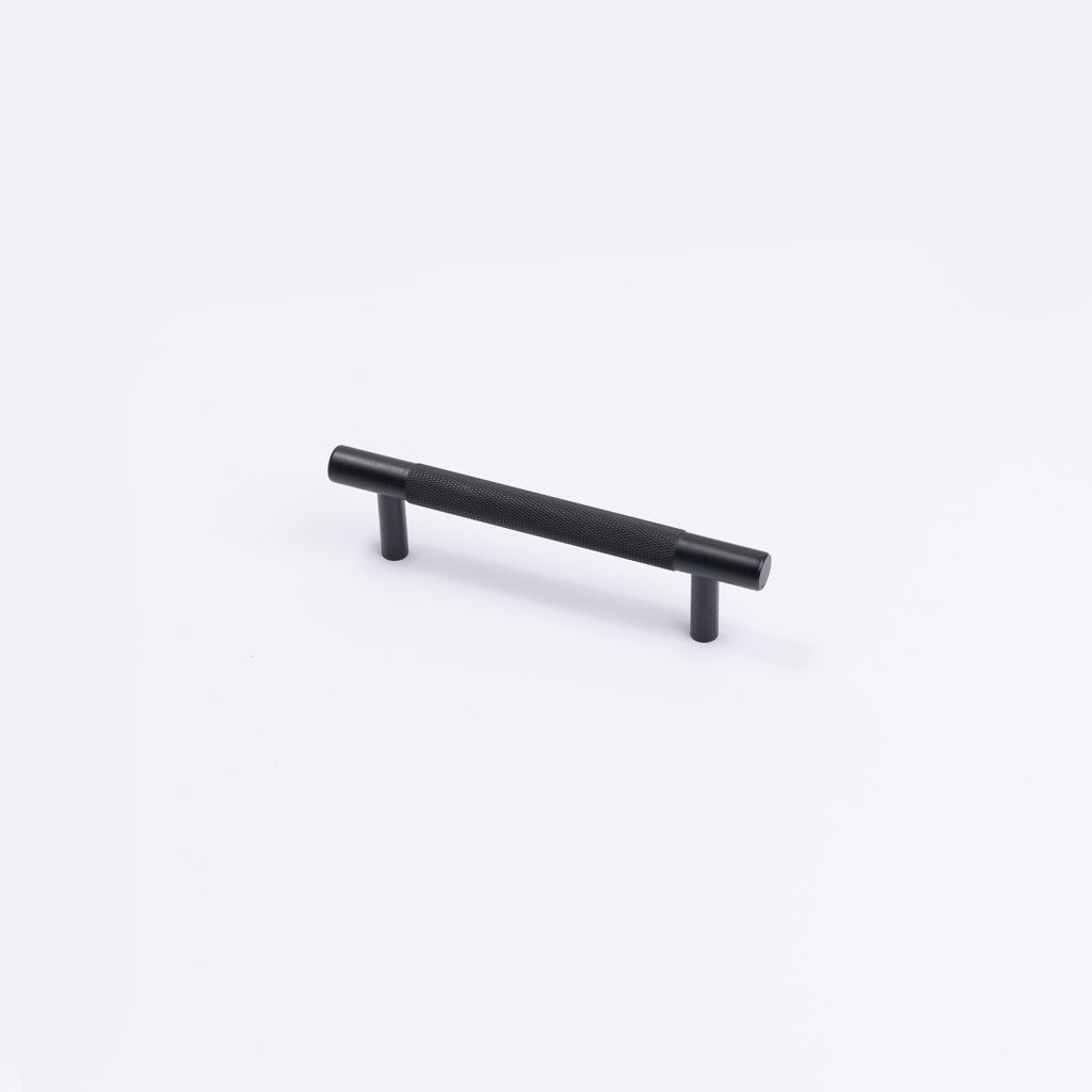 Matt Black Knurled Drawer Pull - Charmian - Manovella