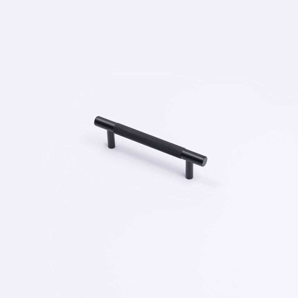 Matt Black Knurled Drawer Pull - Charmian - Manovella