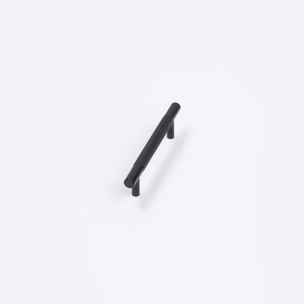 Matt Black Knurled Drawer Pull - Charmian - Manovella