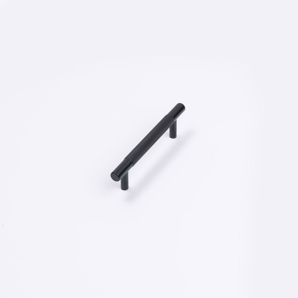 Matt Black Knurled Drawer Pull - Charmian - Manovella