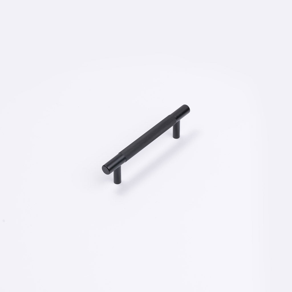 Matt Black Knurled Drawer Pull - Charmian - Manovella