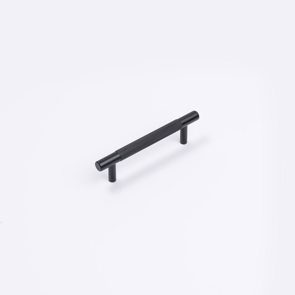 Matt Black Knurled Drawer Pull - Charmian - Manovella