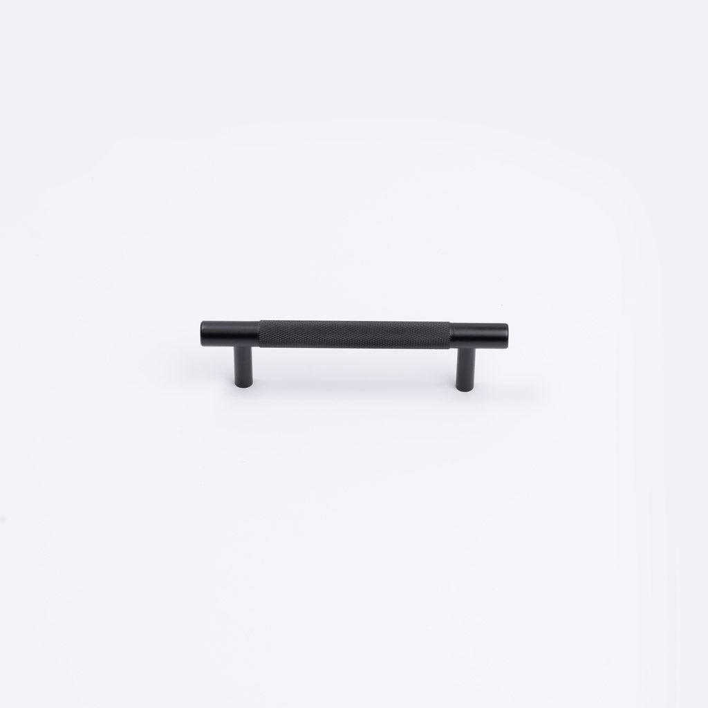 Matt Black Knurled Drawer Pull - Charmian - Manovella