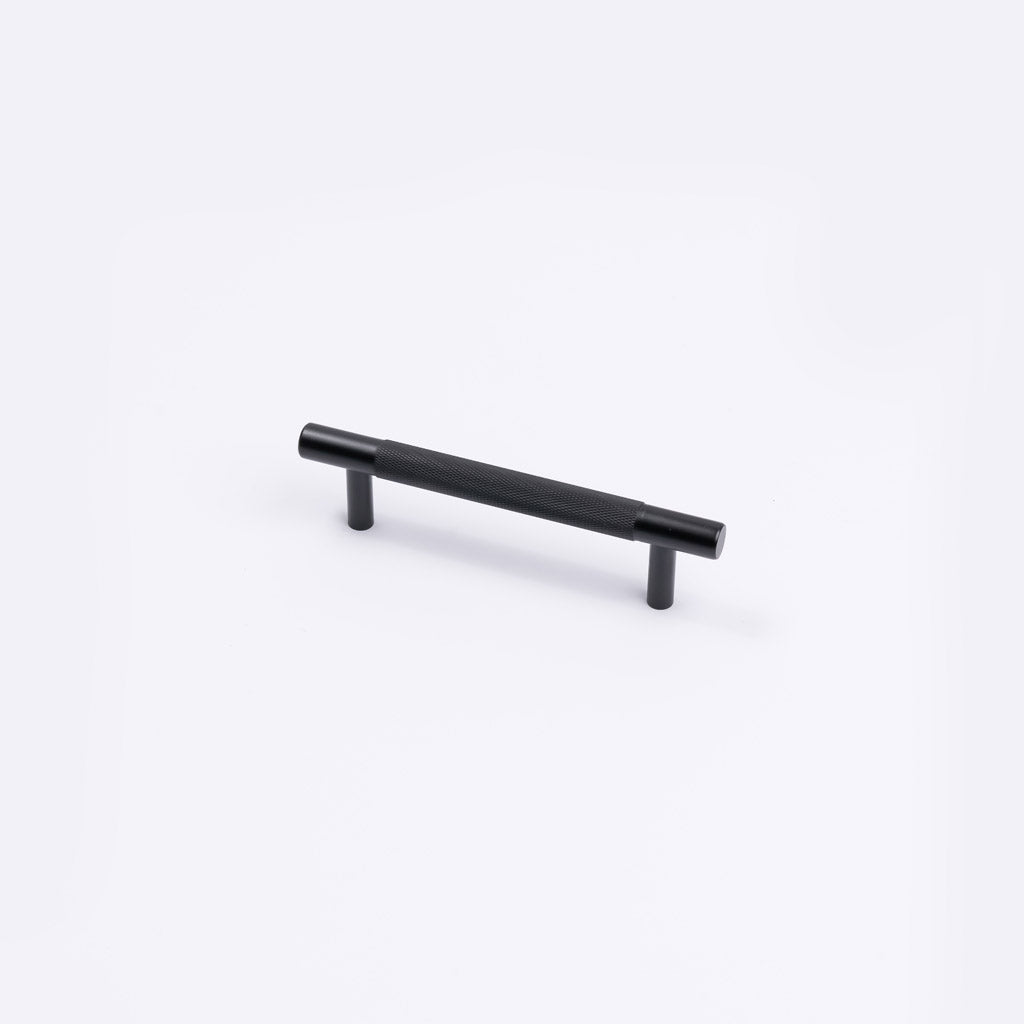 Matt Black Knurled Drawer Pull - Charmian - Manovella