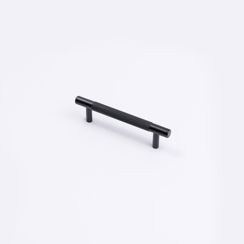 Matt Black Knurled Drawer Pull - Charmian - Manovella