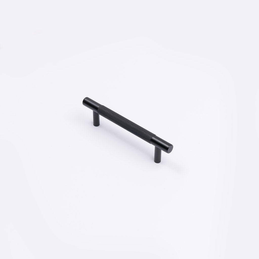 Matt Black Knurled Drawer Pull - Charmian - Manovella