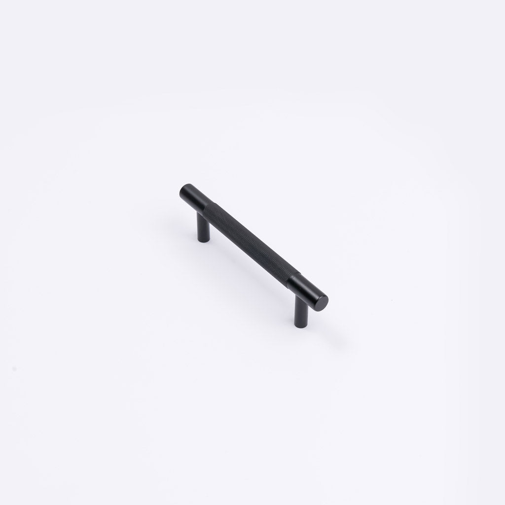 Matt Black Knurled Drawer Pull - Charmian - Manovella