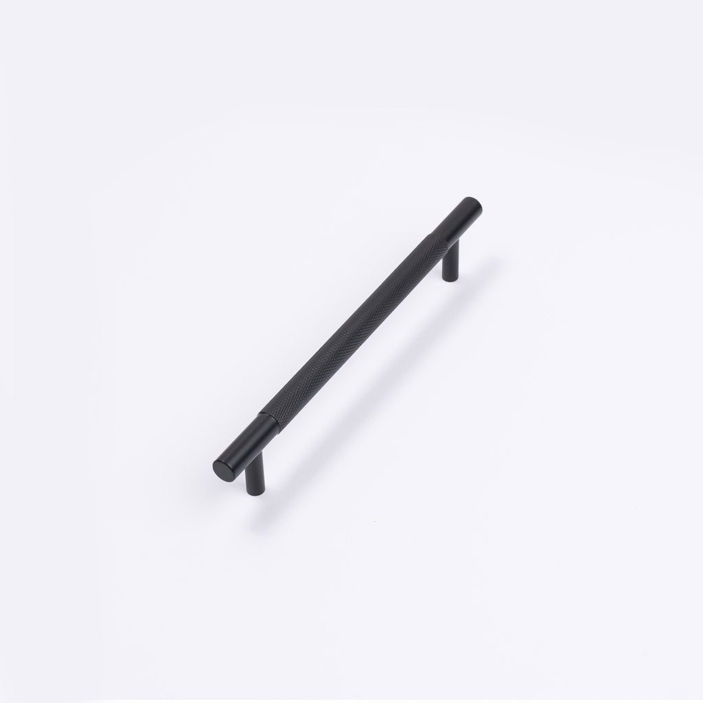 Matt Black Knurled Drawer Pull - Charmian - Manovella