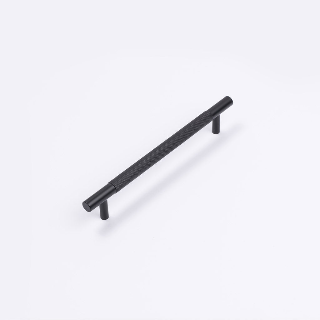 Matt Black Knurled Drawer Pull - Charmian - Manovella