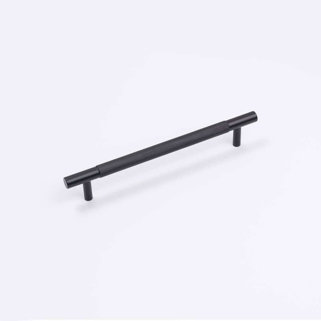 Matt Black Knurled Drawer Pull - Charmian - Manovella