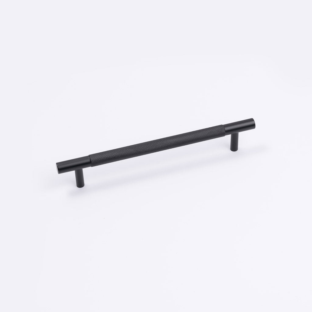 Matt Black Knurled Drawer Pull - Charmian - Manovella