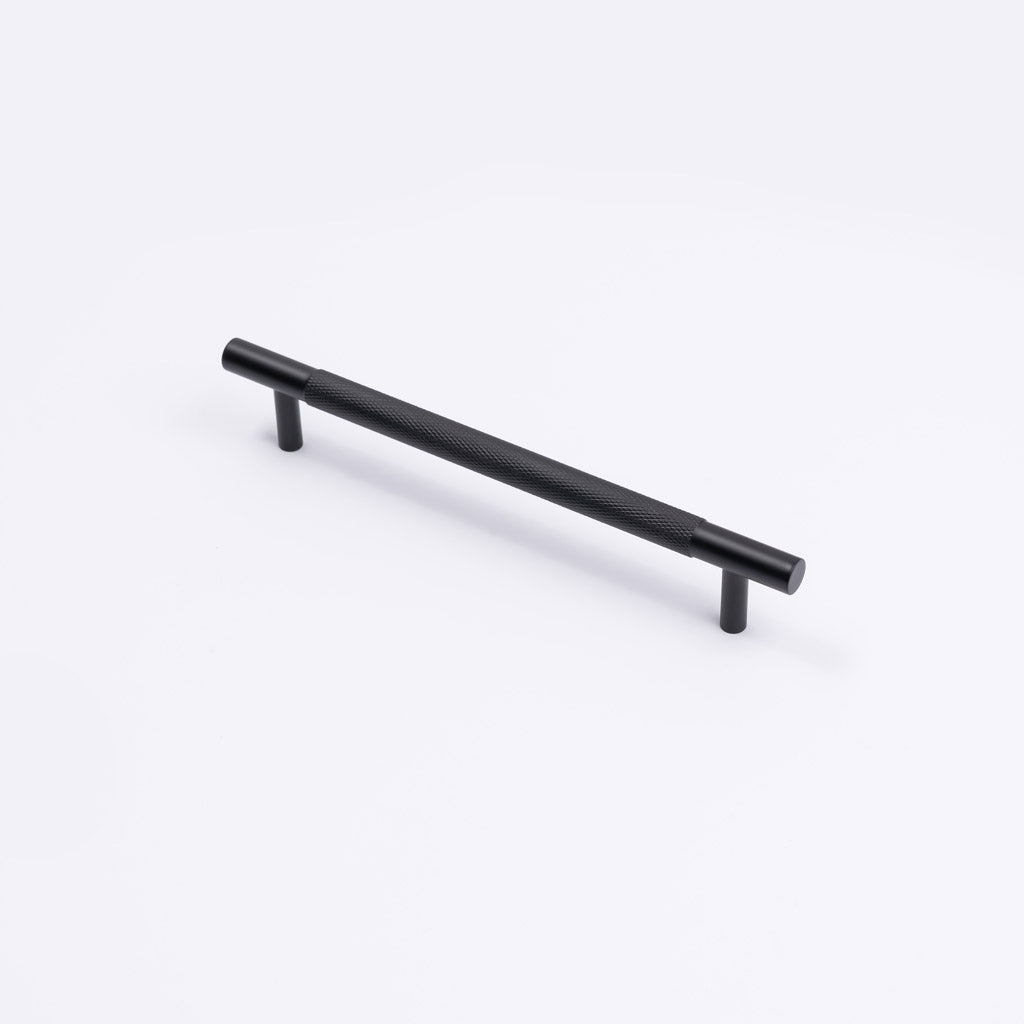 Matt Black Knurled Drawer Pull - Charmian - Manovella